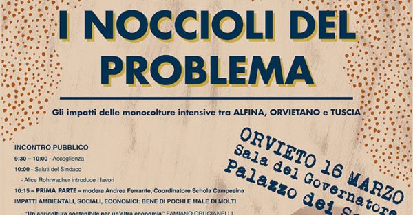 "I noccioli del problema" – Convegno a Orvieto, 16 marzo 2019